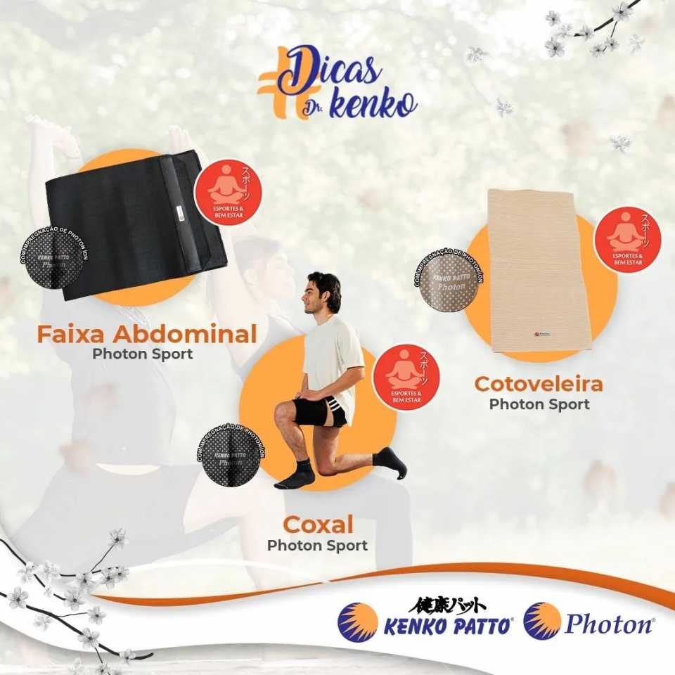 Faixa abdominal,  cotoveleira e coxal photon sport