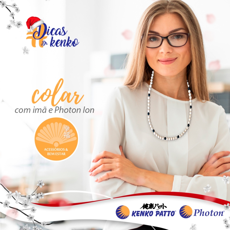 Colar com imã e photon íon