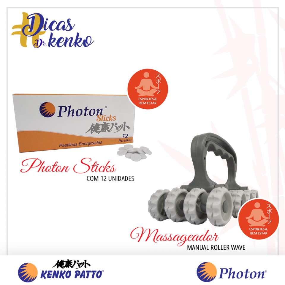 #DicaDrKenko: Photon Sticks e o Massageador Manual Roller Wave